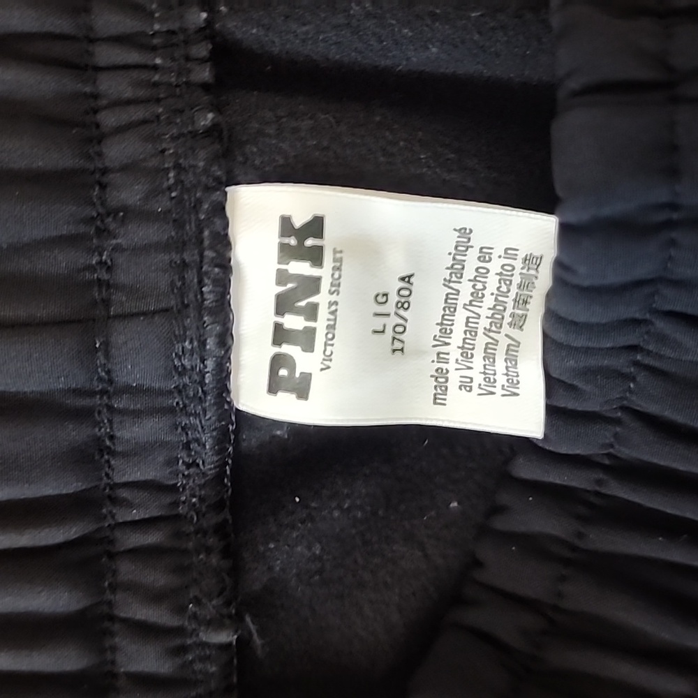 PINK Victoria's Secret Black Cargo Fleece Lined Jogher Pants - Picture 3 of 5